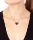 ფოტო #2 პროდუქტის EFFY® Ruby (3/8 ct. t.w.) & Diamond (1/3 ct. t.w.) Heart Halo Cluster 18" Pendant Necklace in 14k Rose Gold