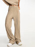 Vero Moda plisse trouser co-ord in stone