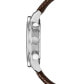 ფოტო #3 პროდუქტის Eco-Drive Men's Chronograph Brown Leather Strap Watch 44mm