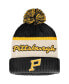 ფოტო #1 პროდუქტის Men's Black Distressed Pittsburgh Penguins 2023 NHL Winter Classic Cuffed Knit Hat with Pom