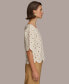 ფოტო #3 პროდუქტის Donna Karan Women's Crochet Cotton Sweater