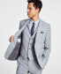 Men's Slim-Fit Wool Sharkskin Suit Jacket, Created for Macy's 46L - фото #4