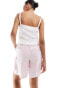 Vero Moda longline utility shorts co-ord in light pink