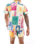 Фото #2 товара Another Influence beach shirt in postcard print