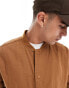 ASOS DESIGN boxy oversized washed coach jacket in tan