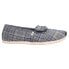 Фото #1 товара TOMS Alpargata Bow Plaid Slip On Womens Blue Flats Casual 10015650T