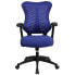 Фото #2 товара High Back Designer Blue Mesh Executive Swivel Chair With Adjustable Arms