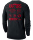 Фото #4 товара Men's Black Toronto Raptors 75th Anniversary Courtside Element Long Sleeve T-shirt