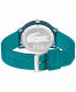 Фото #3 товара Часы и аксессуары Lacoste L.12.12 кварцевые синие полупрозрачные на силиконовом ремешке 42 мм