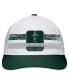 Men's White, Green Michigan State Spartans Retro Fade Snapback Hat