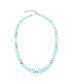 ფოტო #1 პროდუქტის Sterling Silver and Graduated Amazonite Gemstone Bead Necklace, 20 Inches