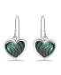 ფოტო #3 პროდუქტის Abalone Inlay Heart Drop Earrings