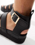 Фото #2 товара Truffle Collection wide strap sandals in black