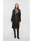 ფოტო #1 პროდუქტის Women's Leather Trench Coat, Black