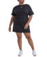 Фото #7 товара Plus Size Cotton Short-Sleeve T-Shirt Dress