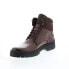 Bruno Magli Val VAL2 Mens Brown Leather Lace Up Casual Dress Boots