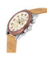 ფოტო #2 პროდუქტის Men's Fitzwilliam Wheat Leather Strap Watch 46mm
