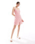 Фото #4 товара Vero Moda cami mini dress with split in pink floral print