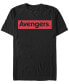 Фото #2 товара Marvel Men's Avengers Red Logo Short Sleeve T-Shirt