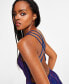 Фото #4 товара Juniors' Strappy-Back Glitter-Finish Gown, Created for Macy's