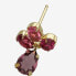 Original dangling earrings with crystals Harmony A4690-11DT burgundy, fuchsia, gold, pink - фото #4