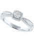 ფოტო #1 პროდუქტის Diamond Cluster Promise Ring (1/6 ct. t.w.) in Sterling Silver
