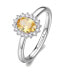 Fancy Energy Yellow FEY65 elegant silver ring