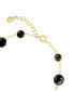 ფოტო #3 პროდუქტის EFFY® Onyx Bezel-Set Graduated Station Link Bracelet in 14k Gold