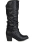 Фото #3 товара Women's Late Rouched Mid Shaft Buckle Boots