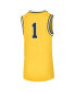ფოტო #3 პროდუქტის Big Boys #1 Maize Michigan Wolverines Team Replica Basketball Jersey
