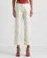 Фото #1 товара Double-Faced Stretch Cotton Ankle Pants