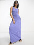 Фото #3 товара ASOS DESIGN sleeveless ruched detail maxi dress in cornflower blue