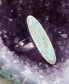 ფოტო #2 პროდუქტის Pueblo Genuine Turquoise Sterling Silver Oval Ring