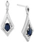 ფოტო #1 პროდუქტის Sapphire (1-1/3 ct. t.w.) & Diamond Accent Drop Earrings in Sterling Silver (Also in Ruby)
