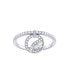 ფოტო #1 პროდუქტის Moon Phases Design Sterling Silver Diamond Charm Women Ring