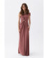 ფოტო #1 პროდუქტის Women's Long Dress with Accessory Detail