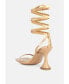 Фото #3 товара Women's Lewk Strappy Tie Up Spool Heel Sandals
