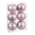 Фото #1 товара Елочные шарики розового цвета из пластика Shico 8 см (6 штук)