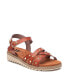 ფოტო #2 პროდუქტის Women's Flat Sandals With Gold Studs By Medium Brown