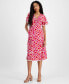ფოტო #1 პროდუქტის Petite Printed Midi Dress