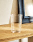 Raised-design glass soft drink tumbler