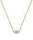 Фото #1 товара De Beers Forevermark diamond Bezel Pendant Necklace (1/10 ct. t.w.) in 14k White or Yellow Gold, 16" + 2" extender