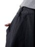 JJXX wide fit high waisted trousers with front pleat in black