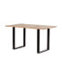 Фото #6 товара Modern Industrial Dining Table: Acacia Wood Top, Iron Frame