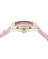 Women's Swiss Pink Silicone Strap Watch 45x36mm