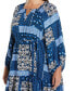 Фото #3 товара Платье с рисунком Пейсли Ella Rafaella plus Size с оборками и поясом из ткани