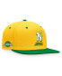 ფოტო #1 პროდუქტის Men's Gold/Kelly Green Minnesota North Stars Iconic Heritage Two-Tone Panel Fitted Hat