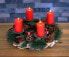 Фото #4 товара Adventskranz H49 Holz mit Kerzen rot