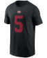 Men's Trey Lance Black San Francisco 49ers 2021 NFL Draft First Round Pick Player Name Number T-shirt