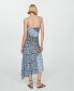 ფოტო #2 პროდუქტის Women's Contrast Stitching Printed Dress